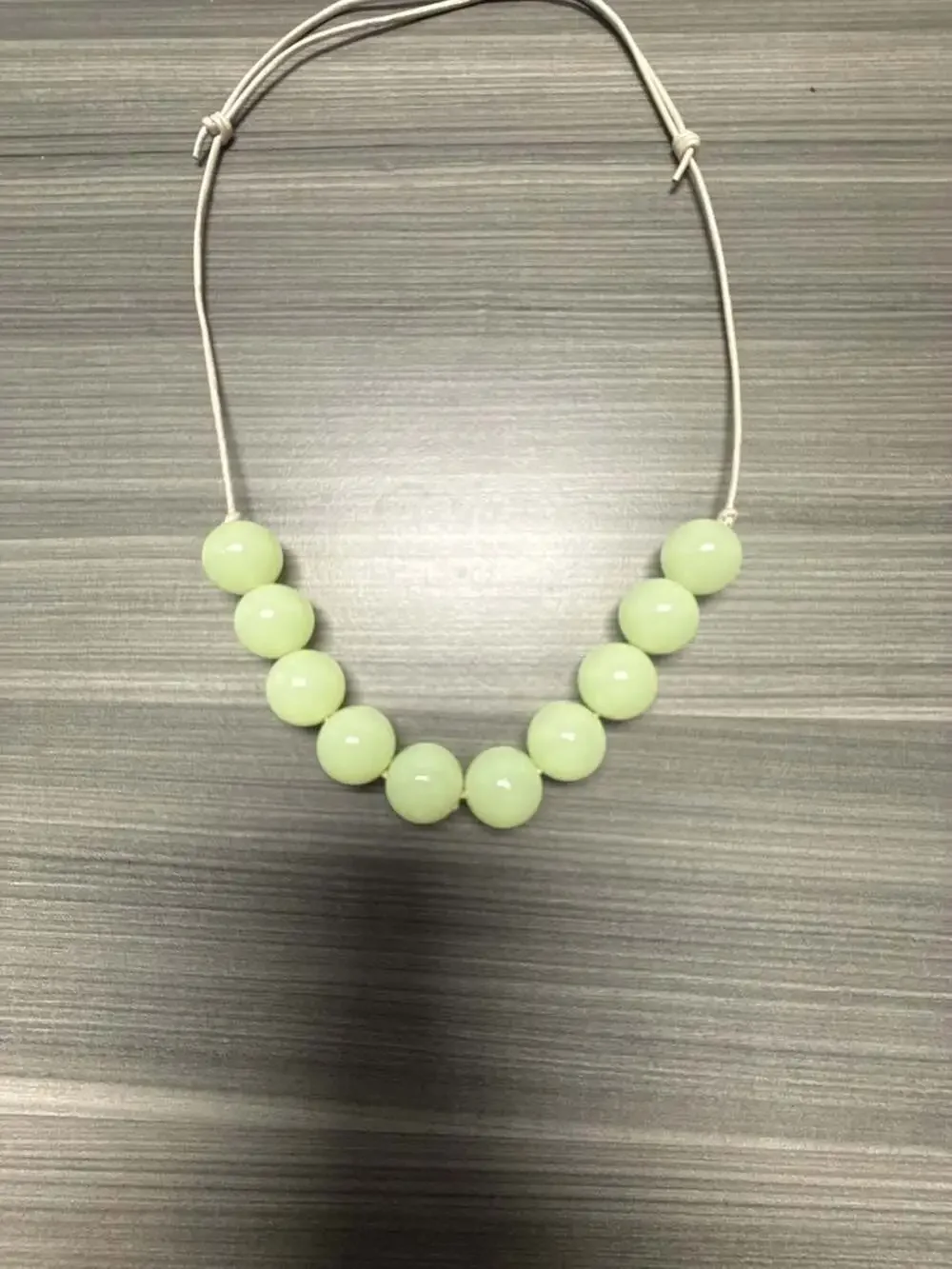 Kids Glow-in-the-Dark Bubblegum Bead Necklace on Cord